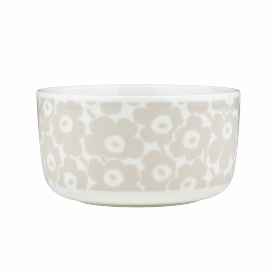 Marimekko Pikkuinen Unikko Sand / White Soup / Cereal Bowl