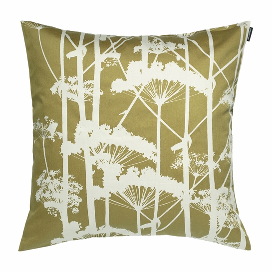 Marimekko Putkinotko Olive Green / Putkinotko Throw Pillow