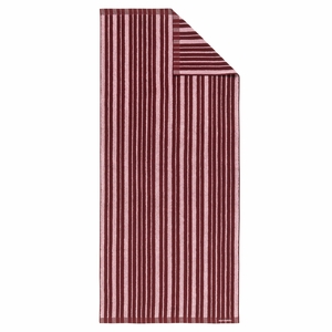Marimekko Raide Burgundy / Pink Bath Towel