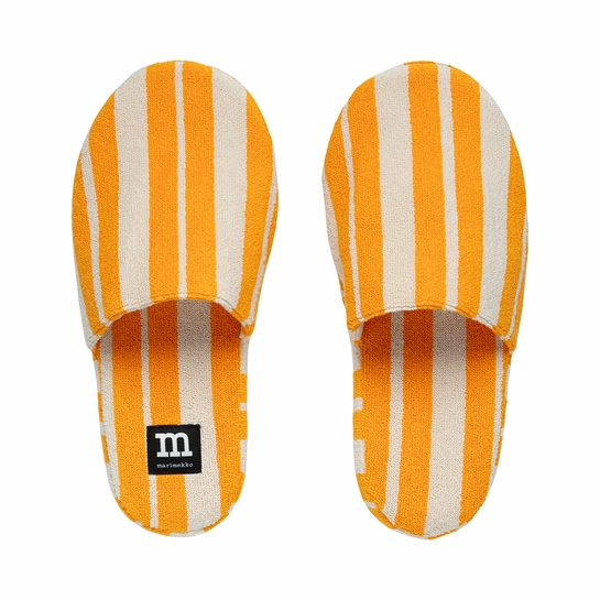 Marimekko Raide Saffron Orange / Cream Slippers