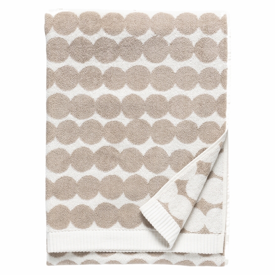 Marimekko Rasymatto Beige / White Bath Towel