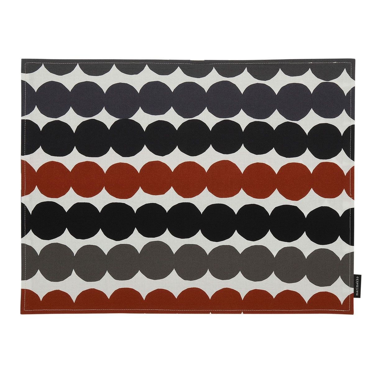 Marimekko Rasymatto Black / Grey / Brown Acryliccoated Cotton Placemat