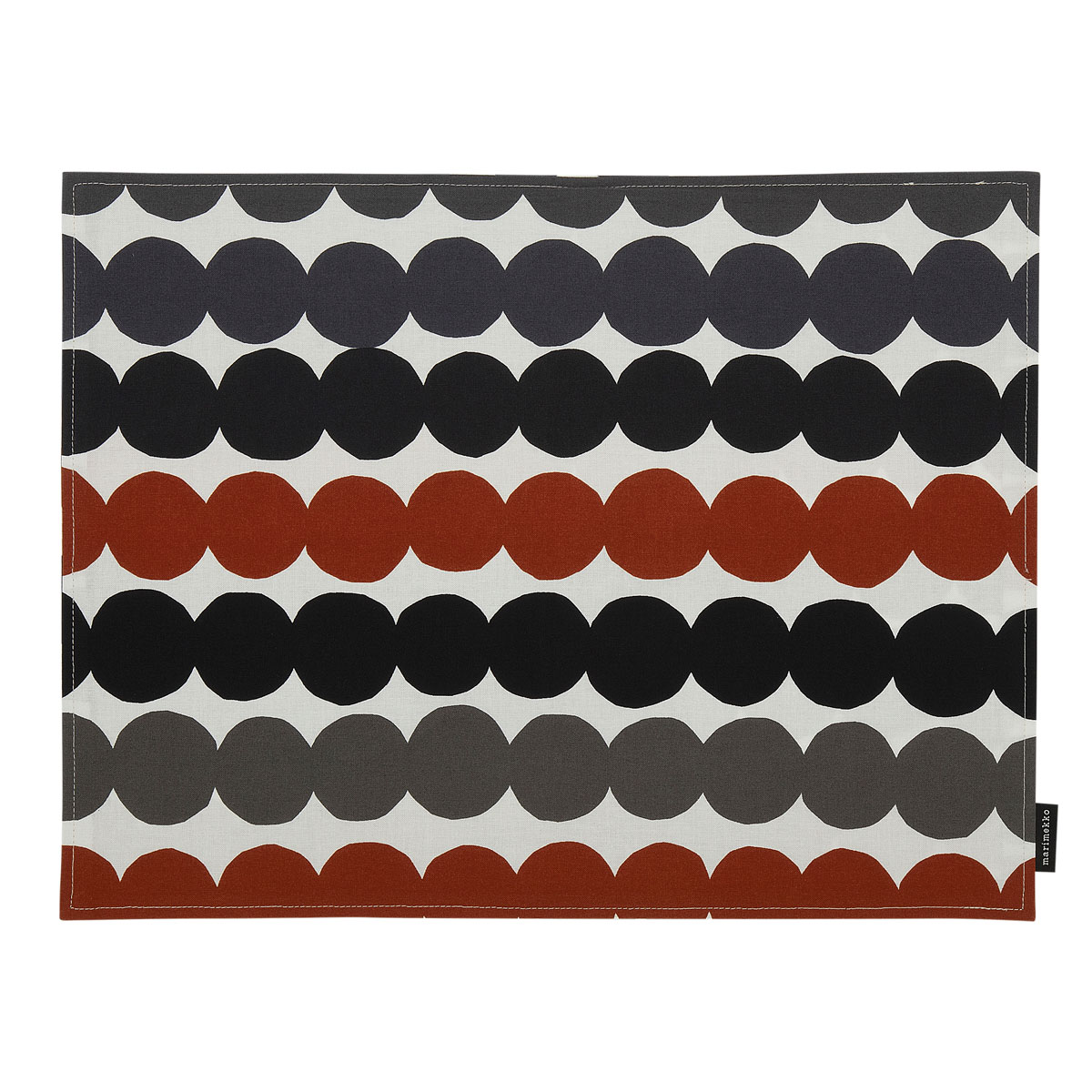 Marimekko Rasymatto Black / Grey / Brown Acryliccoated Cotton Placemat Placemats