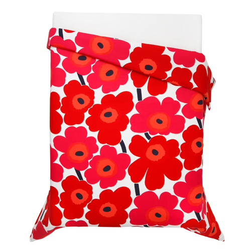 Marimekko Red Unikko Duvet Cover King