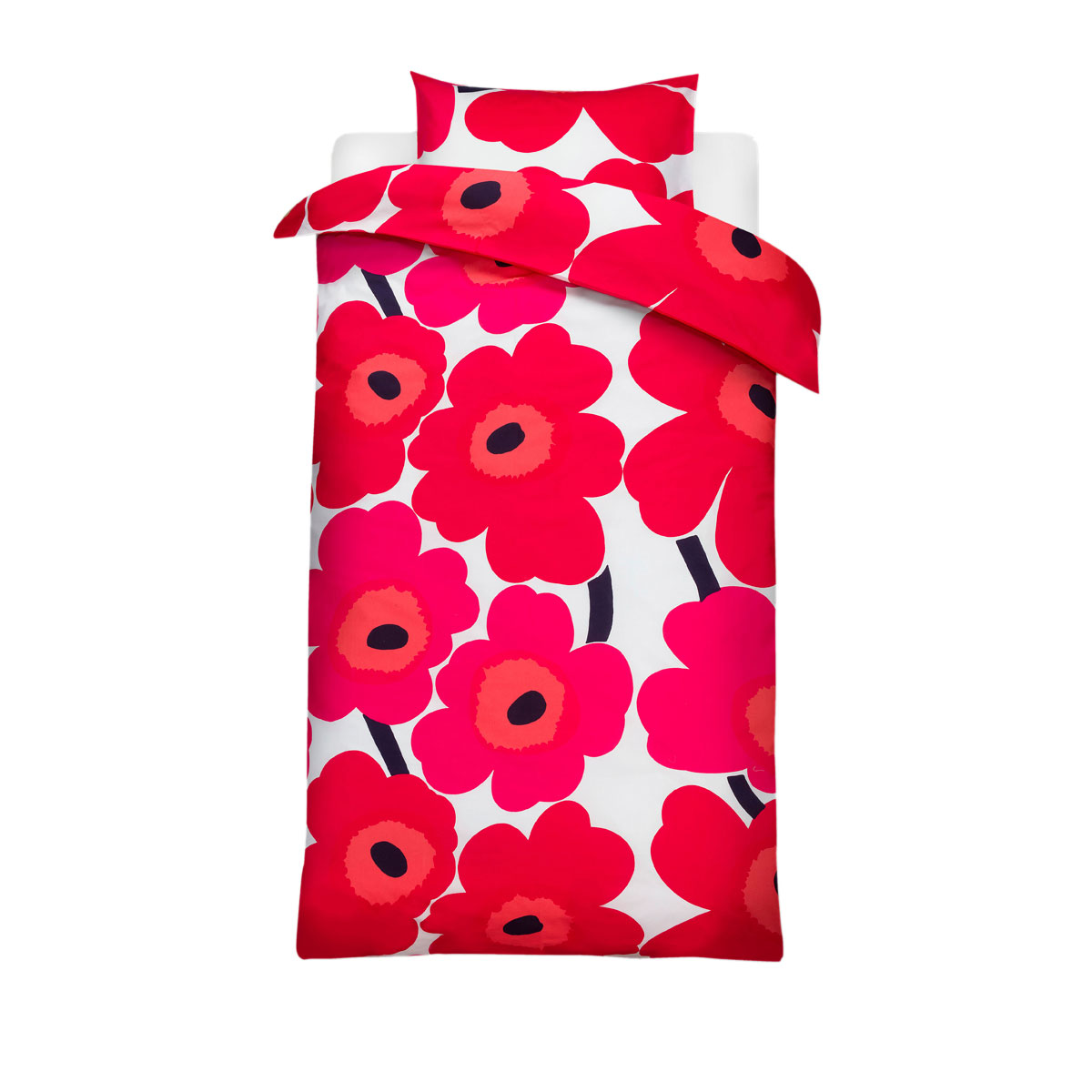 Marimekko Red Unikko Duvet Cover Twin