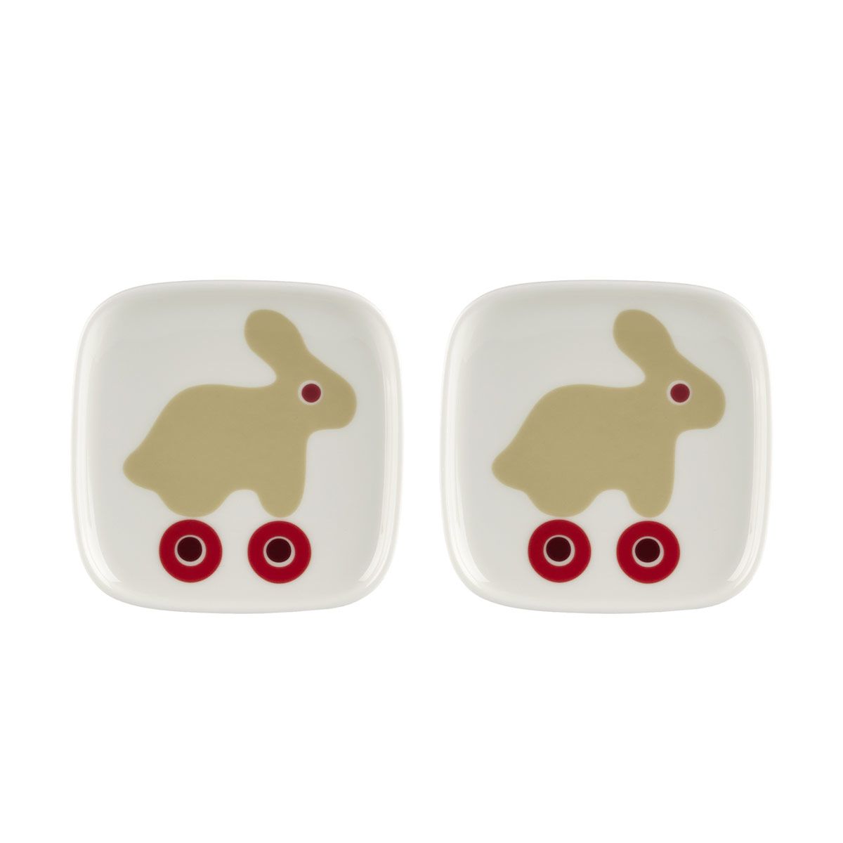 Marimekko Rulla White / Beige Small Plate Set New Arrivals