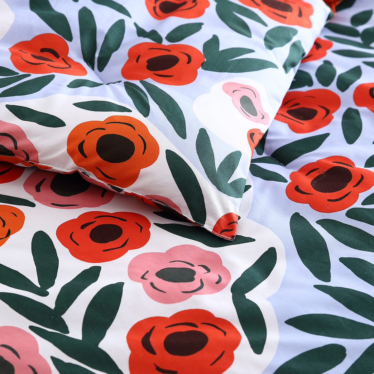 Marimekko Ruukku Blue / Multi Full / Queen Duvet Cover Set Marimekko