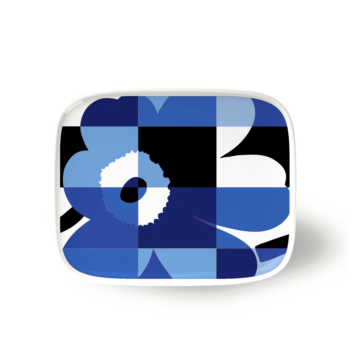 Marimekko RuutuUnikko Blue Small Plate Finland 100th Anniversary