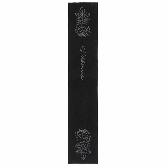 Marimekko Savellys Vihkiruusu Black / Grey Wool Scarf