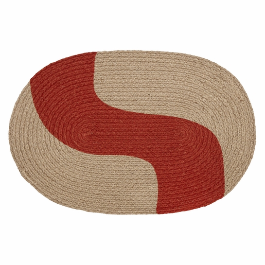 Marimekko Seireeni Beige / Red Placemat