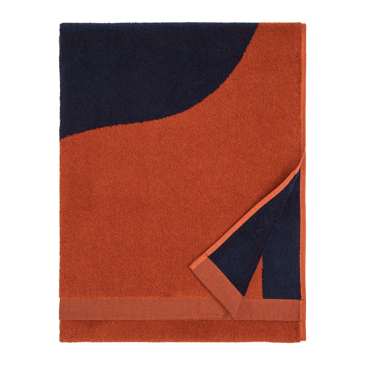 Marimekko Seireeni Rooibos / Dark Blue Bath Towel Outlet Sale