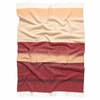 Marimekko Selanne Burgundy / Peach Wool Throw Blanket