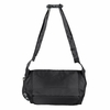 Marimekko Solid Black Medium Sling Shoulder Bag w/ Unikko Strap