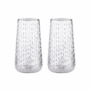 Marimekko Syksy Clear Glass Flutes - Set of 2
