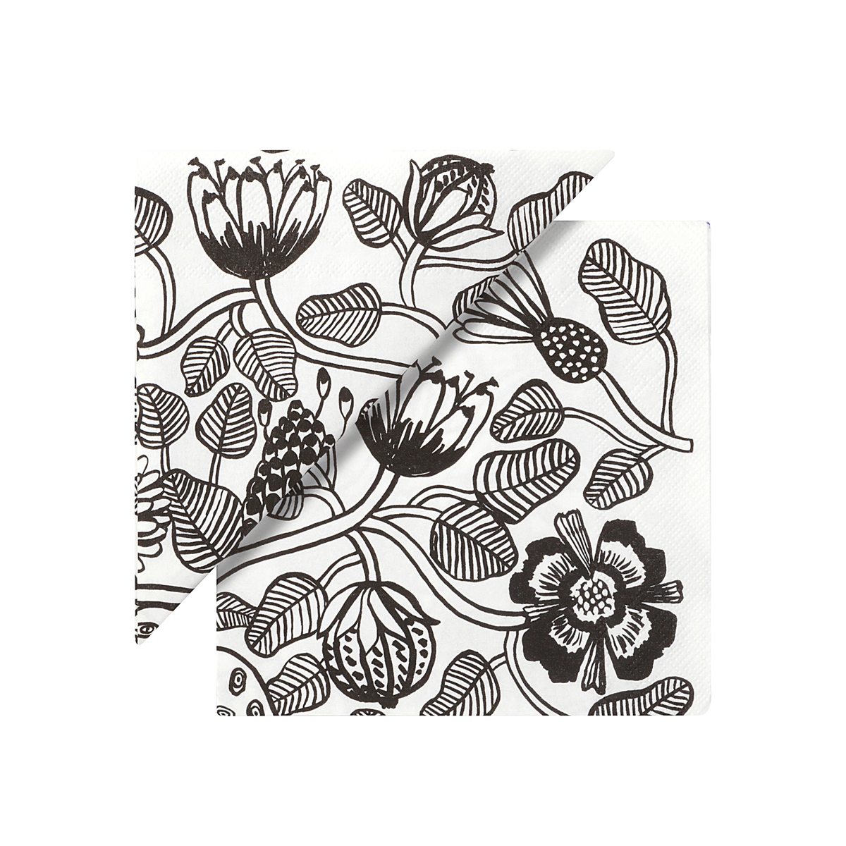 Marimekko Tiara Black Cocktail Napkins Marimekko Cocktail Napkins