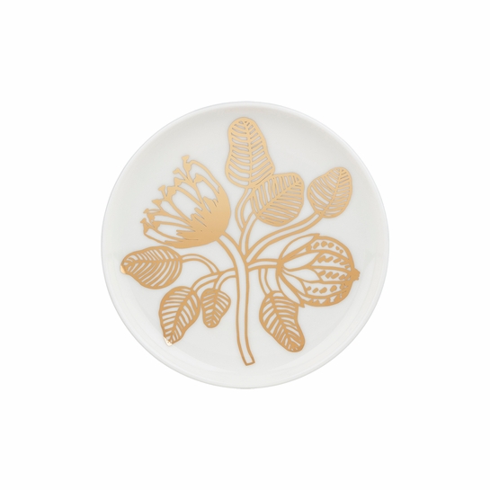 Marimekko Tiara Gold / White Snack Plate