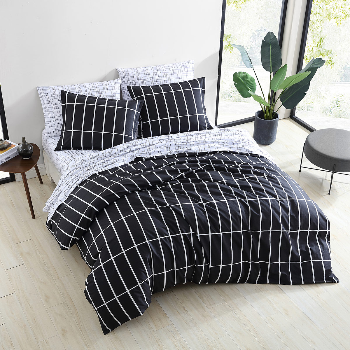 Marimekko Tiiliviski Black / White Twin Duvet Cover Set Marimekko