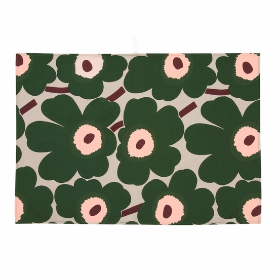 Marimekko Unikko Beige / Green / Pink Acryliccoated Placemat Placemats