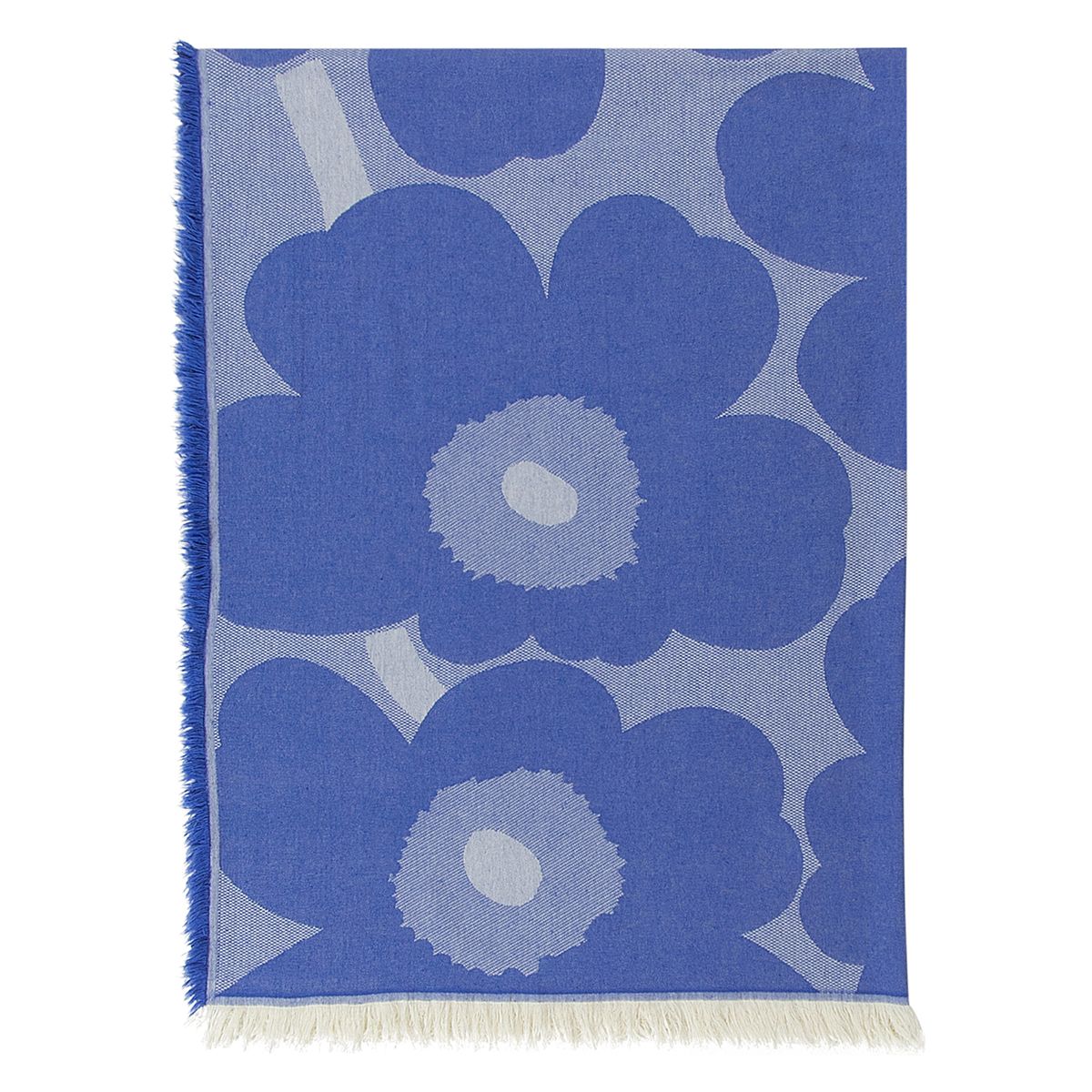 Marimekko Unikko Blue Throw Blanket Blankets