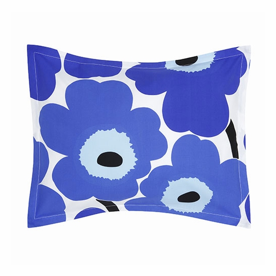 Marimekko Unikko Blue King Pillow Sham