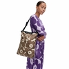 Marimekko Unikko Charcoal / Cream Medium Neat Crossbody Shoulder Bag