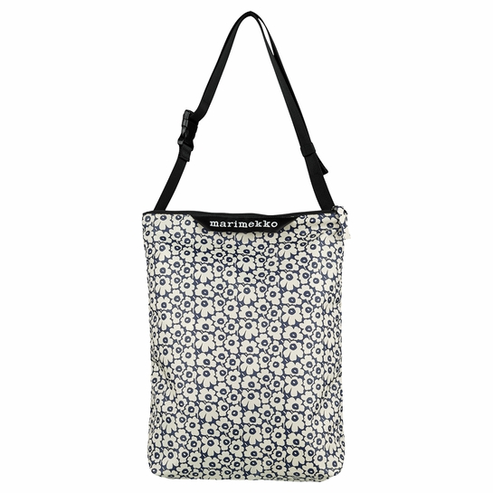 Marimekko Unikko Cream / Dark Blue Medium Neat Crossbody Shoulder Bag