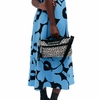 Marimekko Unikko Cream / Dark Blue Small Neat Crossbody Shoulder Bag