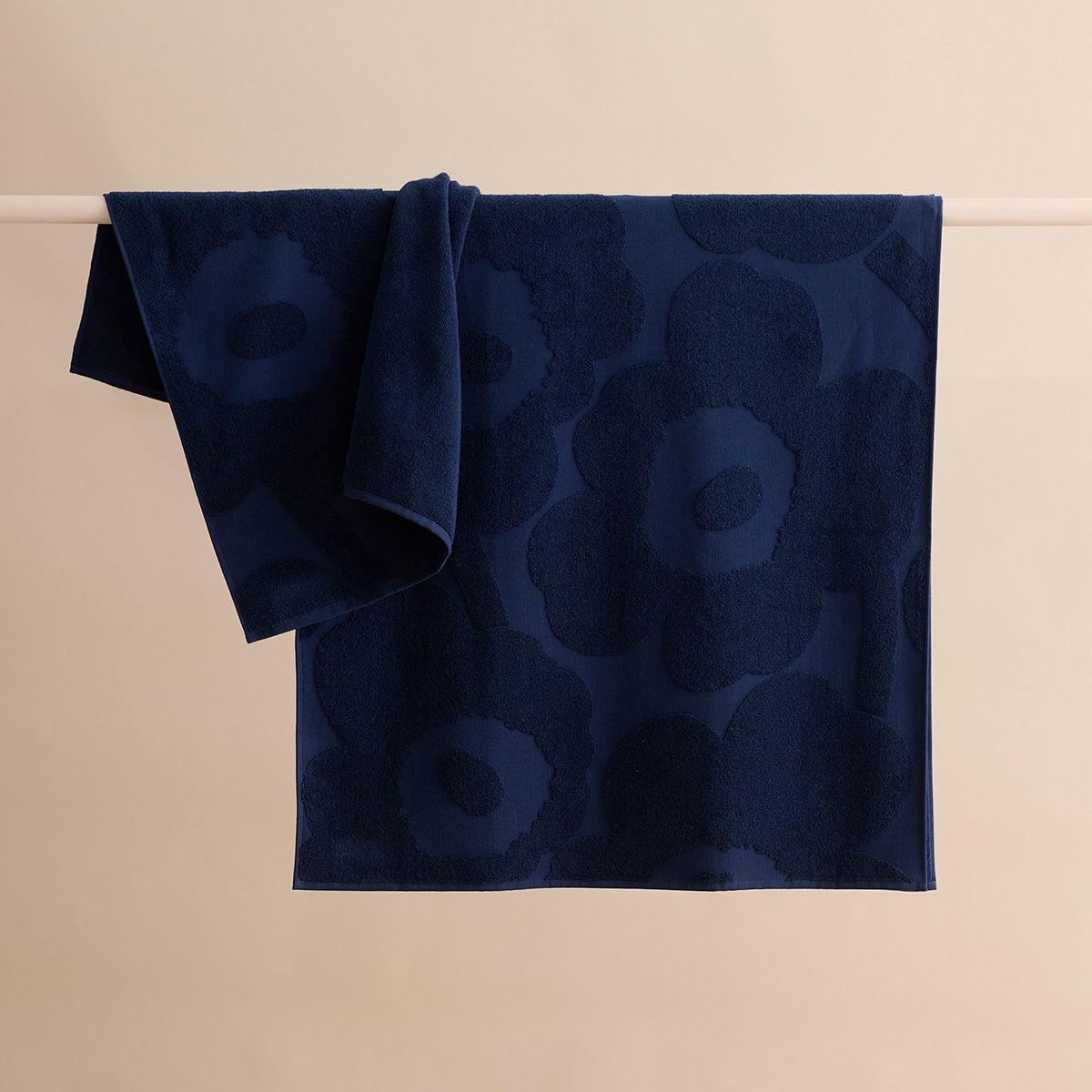 Marimekko Unikko Dark Blue Hand Towel Marimekko Sale