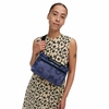 Marimekko Unikko Dark Blue Small Neat Crossbody Shoulder Bag