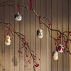 Marimekko Unikko Dark Red / Beige / White Ornaments - Set of 2