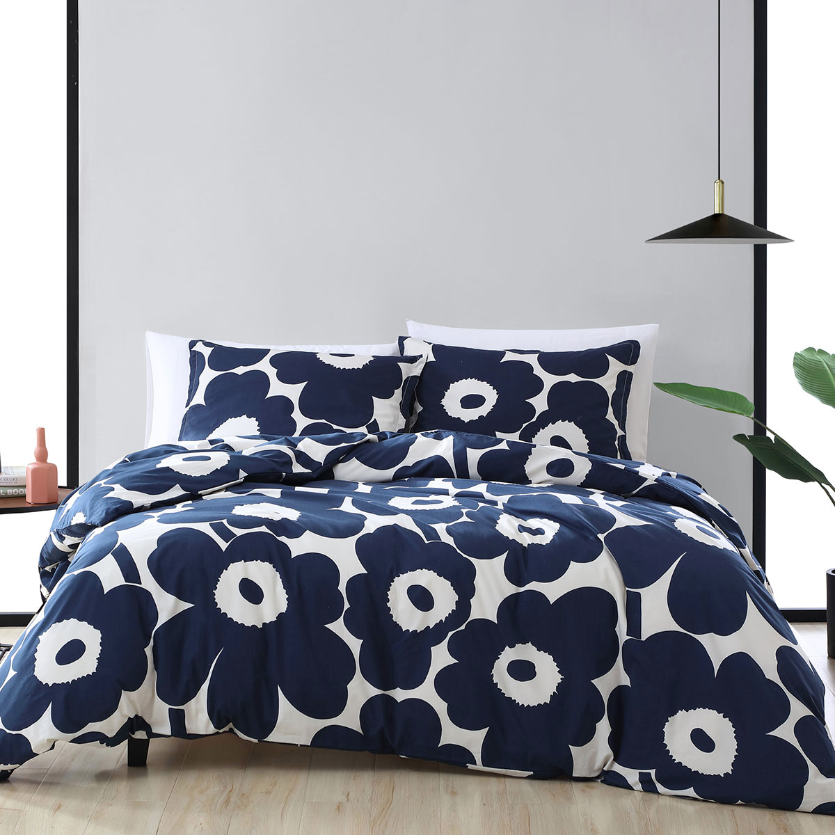 Marimekko Unikko Indigo King Duvet Cover Set Marimekko Unikko Indigo
