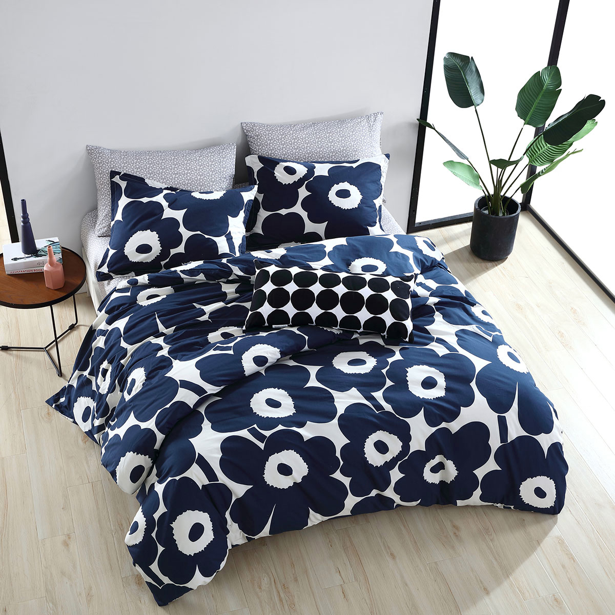 Marimekko Unikko Indigo King Duvet Cover Set Marimekko Unikko Indigo