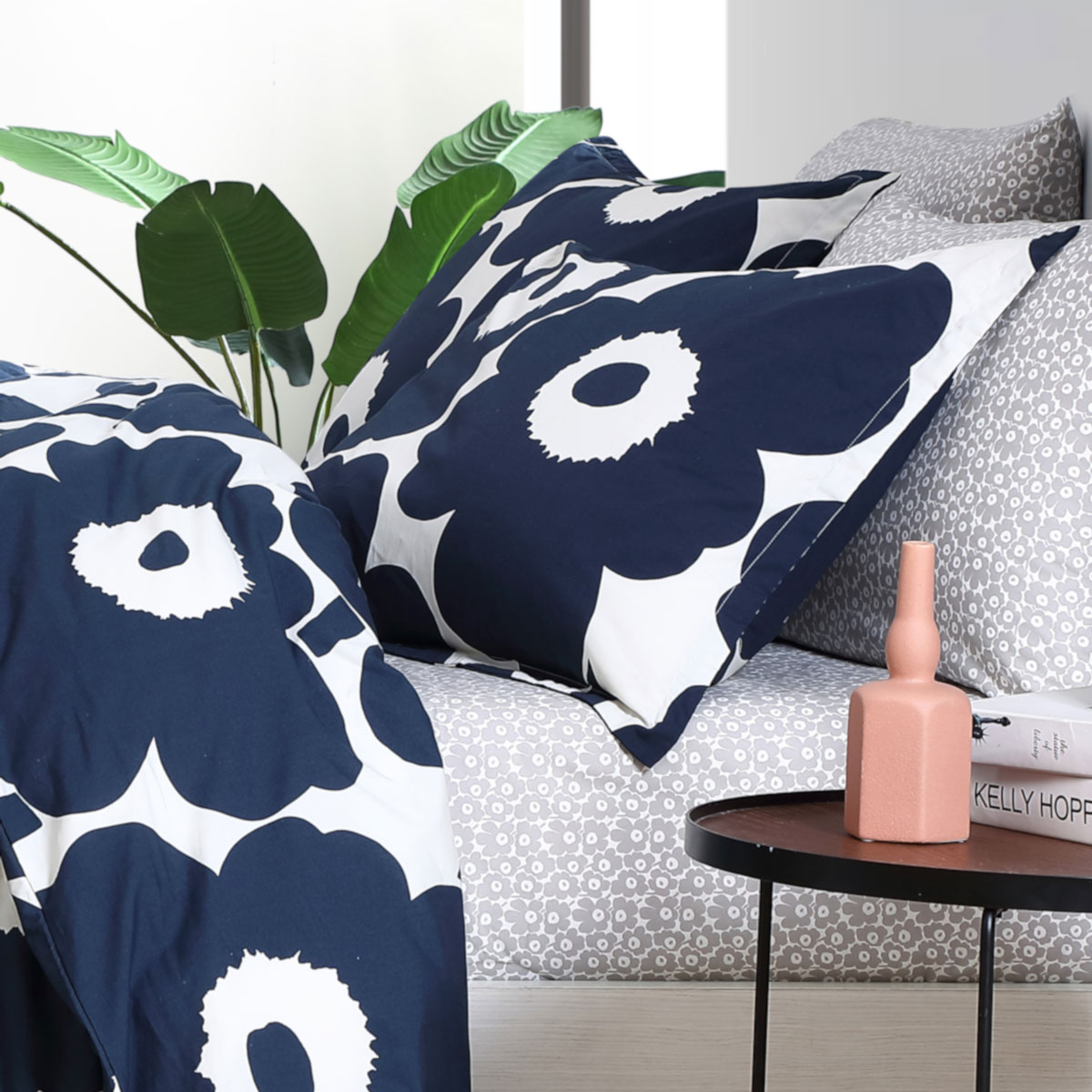 Marimekko Unikko Indigo King Duvet Cover Set Marimekko Unikko Indigo