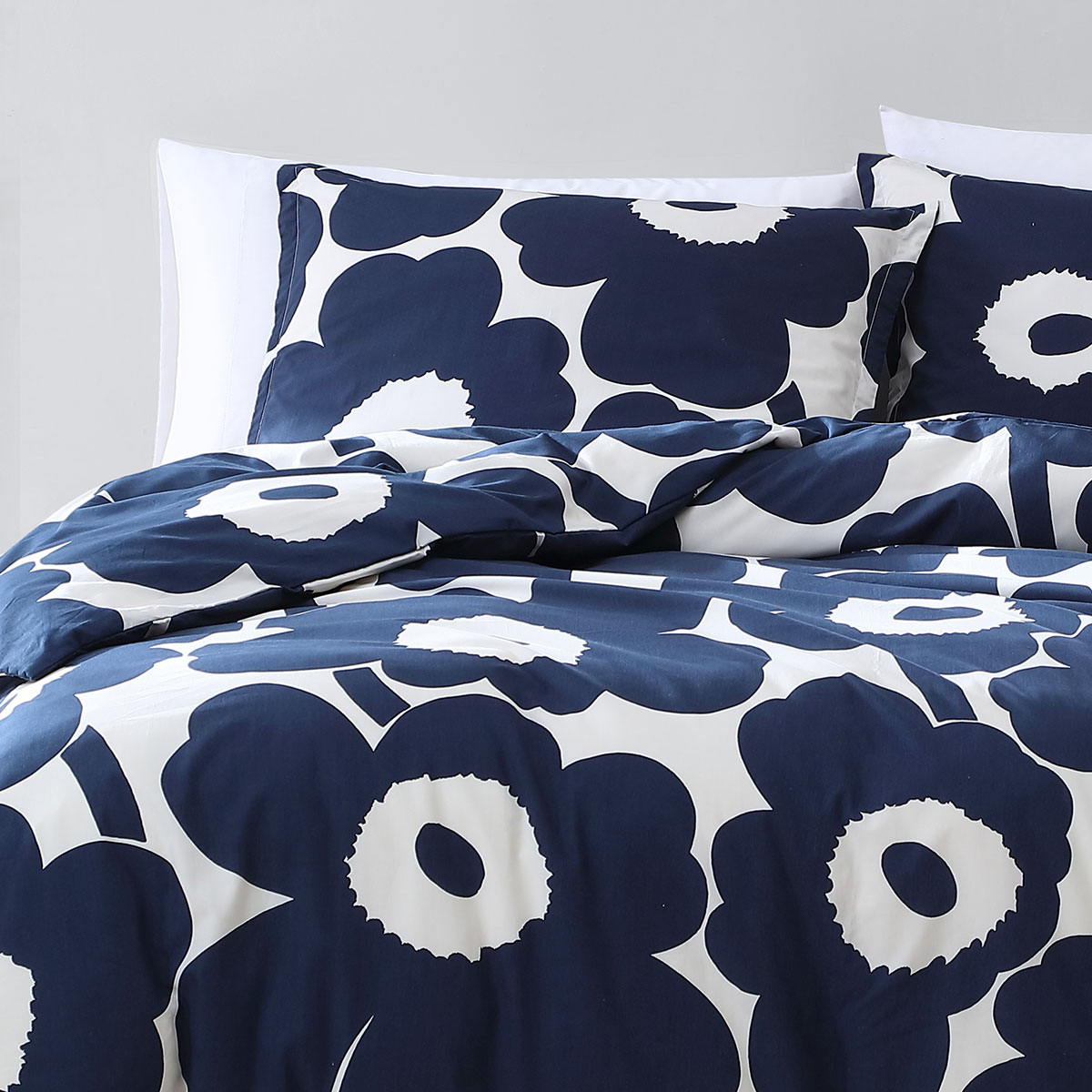 Marimekko Unikko Indigo Twin Duvet Cover Set Marimekko Unikko Indigo