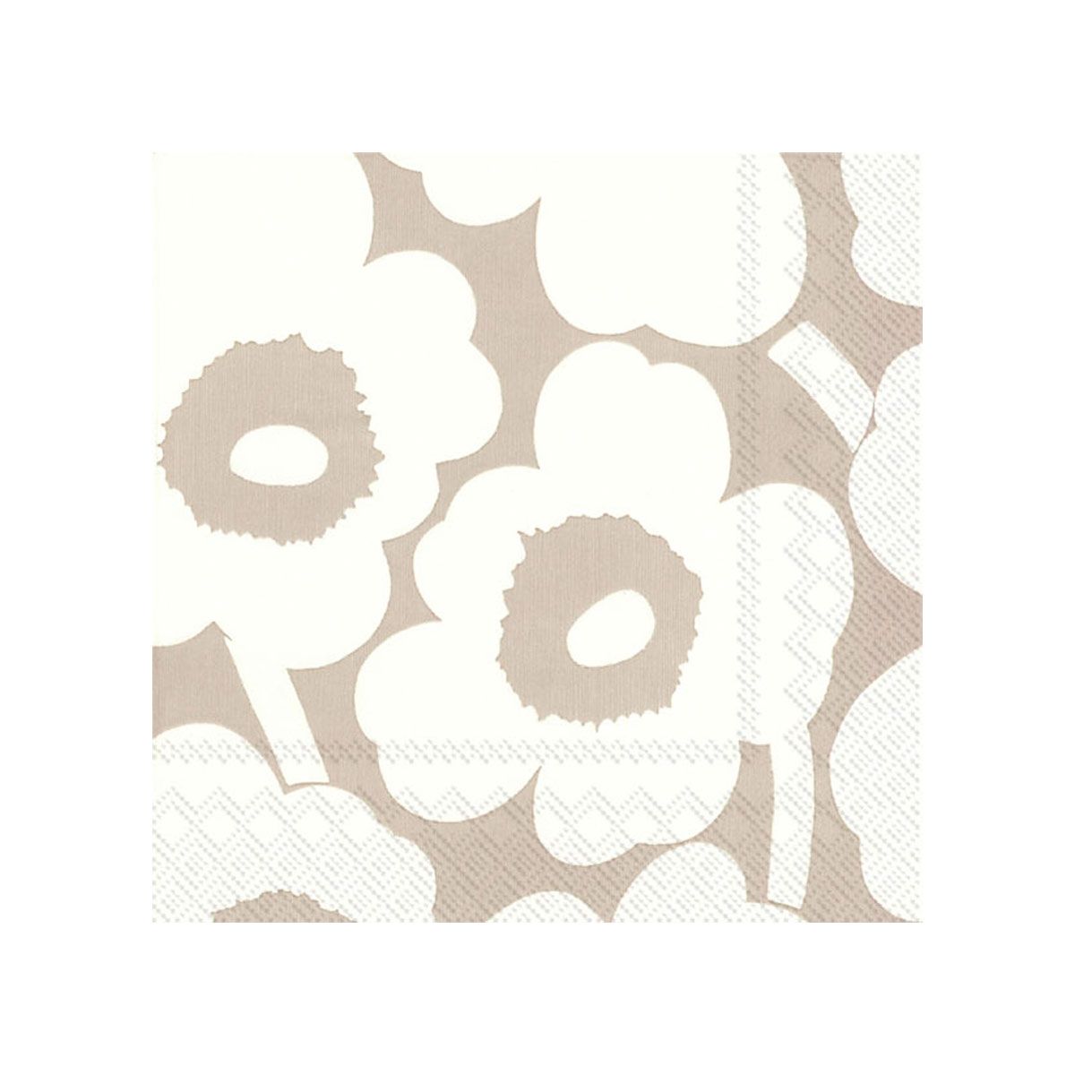 Marimekko Unikko Beige / Cream Cocktail Napkins Napkins & Coasters