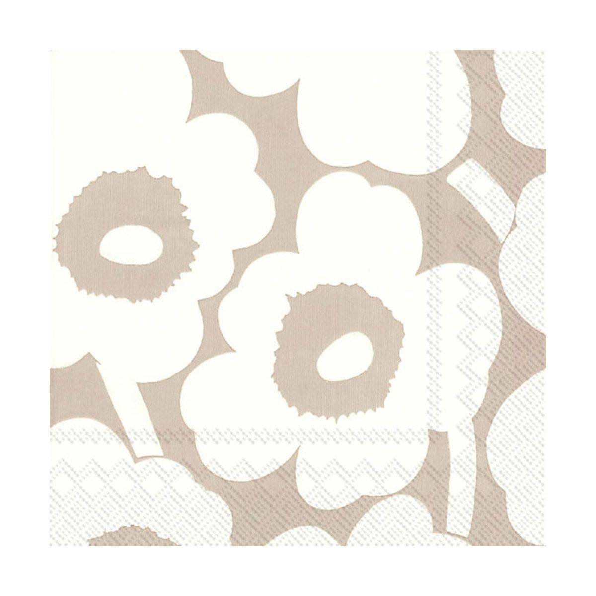 Marimekko Unikko Beige / Cream Lunch Napkins Marimekko Napkins