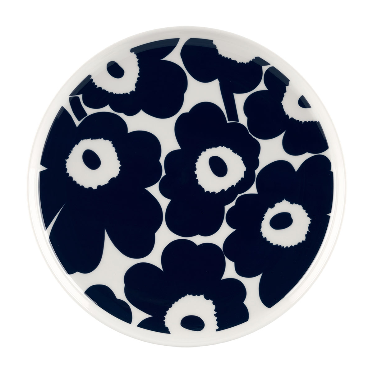 Marimekko Unikko Midnight Blue / White Dinner Plate Marimekko Sale
