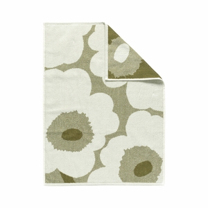 Marimekko Unikko Olive Green / Cream Hand Towel