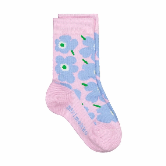 Marimekko Unikko Pink / Blue Children's Umika Socks