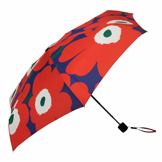 Marimekko Unikko Purple / Red / Green Mini Manual Umbrella Marimekko