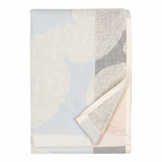 Marimekko Unikko Ralli Pink / Blue / Grey / White Guest Towel