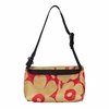 Marimekko Unikko Red / Light Brown Small Neat Crossbody Shoulder Bag