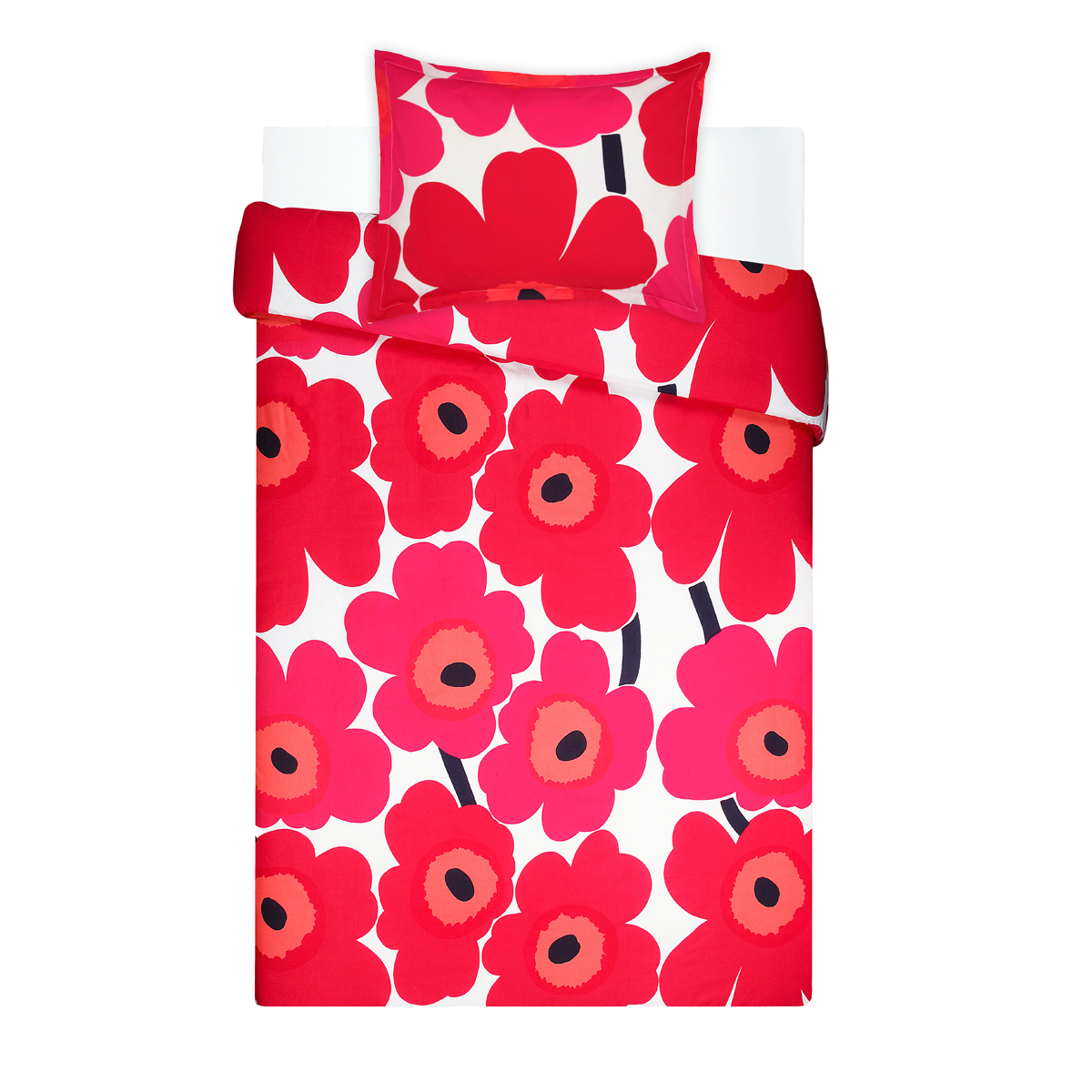 Marimekko Unikko Red Twin Duvet Cover Set Marimekko Unikko Red Bedding
