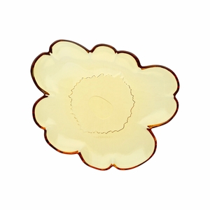 Marimekko Unikko Shape Amber Glass Plate