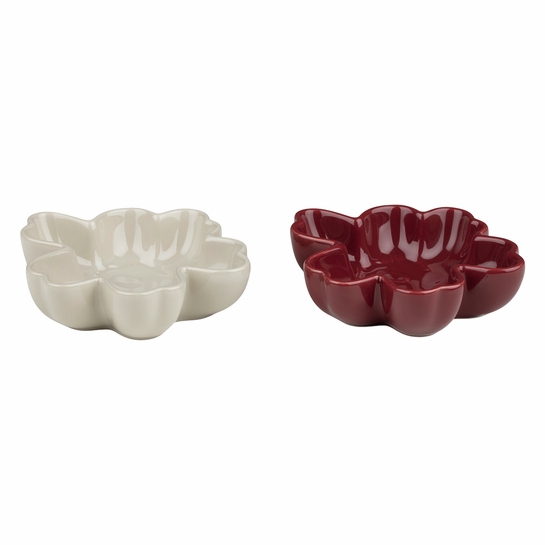 Marimekko Unikko Shape Dark Red / Sand Mini Bowls - Set of 2