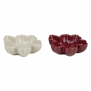Marimekko Unikko Shape Dark Red / Sand Mini Bowls - Set of 2