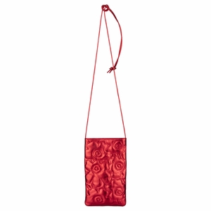 Marimekko Unikko Shiny Red Phone Pocket Shoulder Bag
