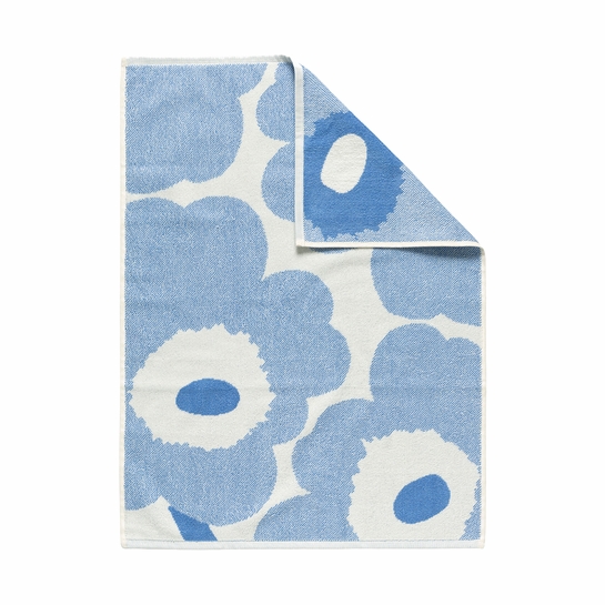 Marimekko Unikko Sky Blue / Off White Hand Towel