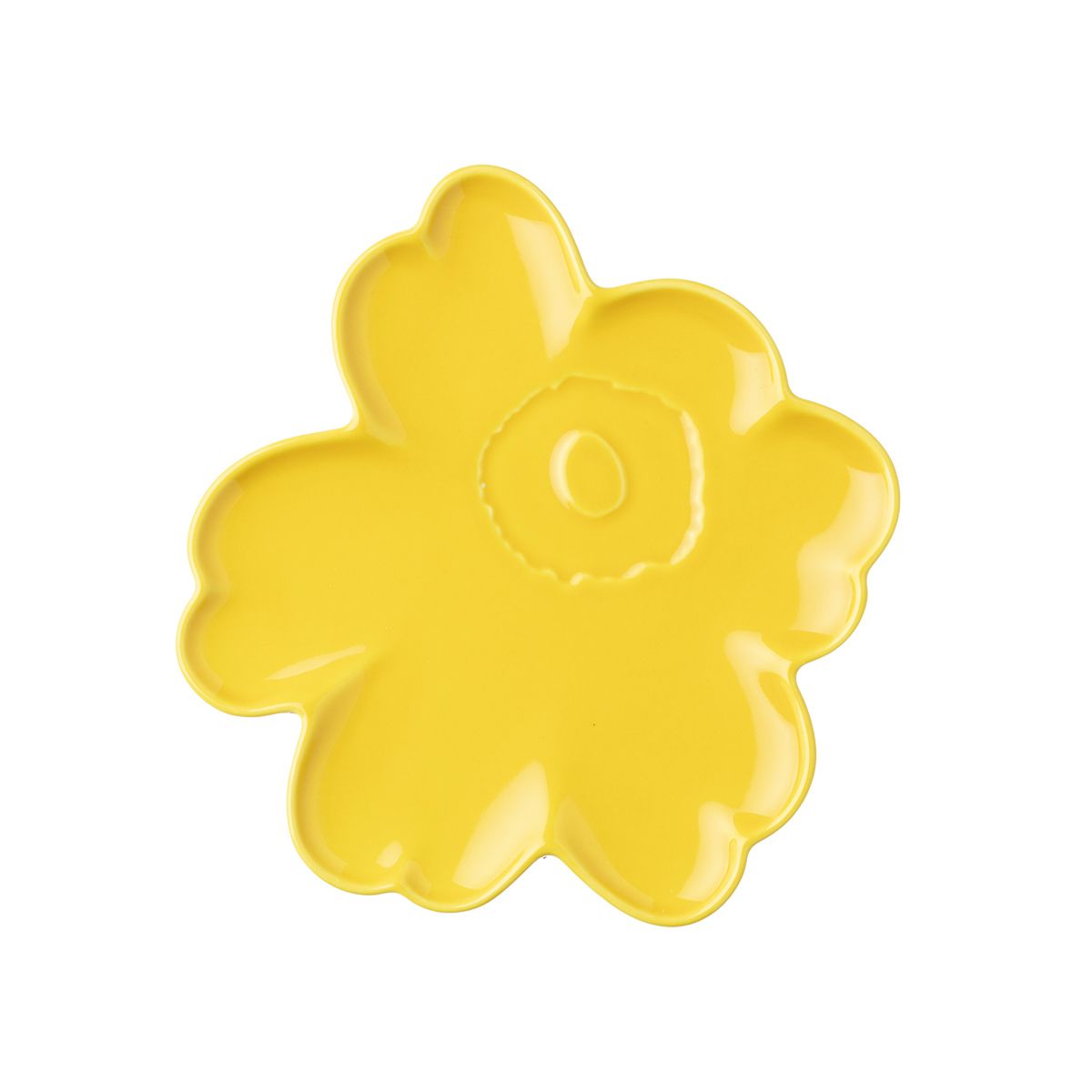 Marimekko Unikko Spring Yellow Plate Anniversary Edition Marimekko