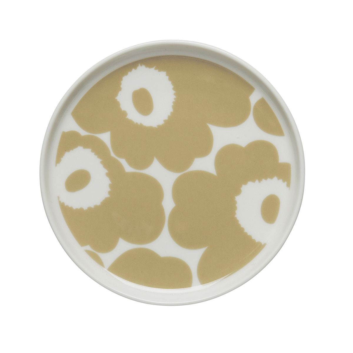 Marimekko Unikko White / Beige Snack Plate Marimekko Plates